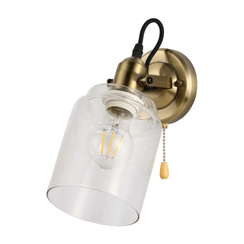 Antique Clear Glass Max 60W Wall Lamp – E27