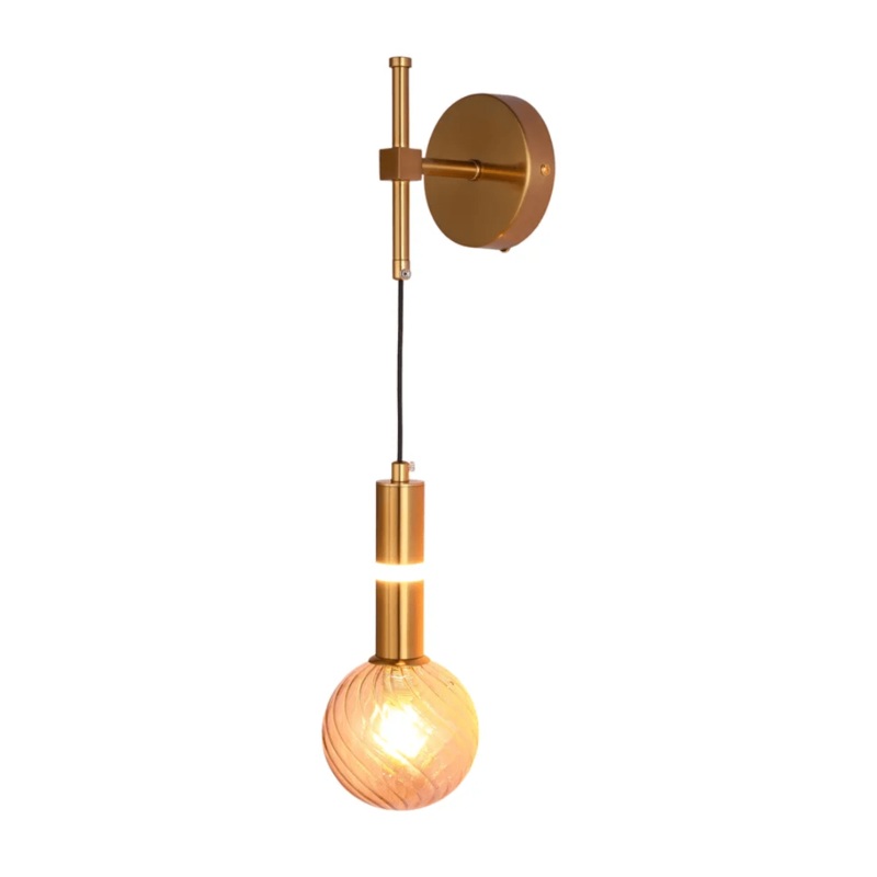 Bronze Wall Light 39312B-A Amber Glass 1xG9+LED – 3000K