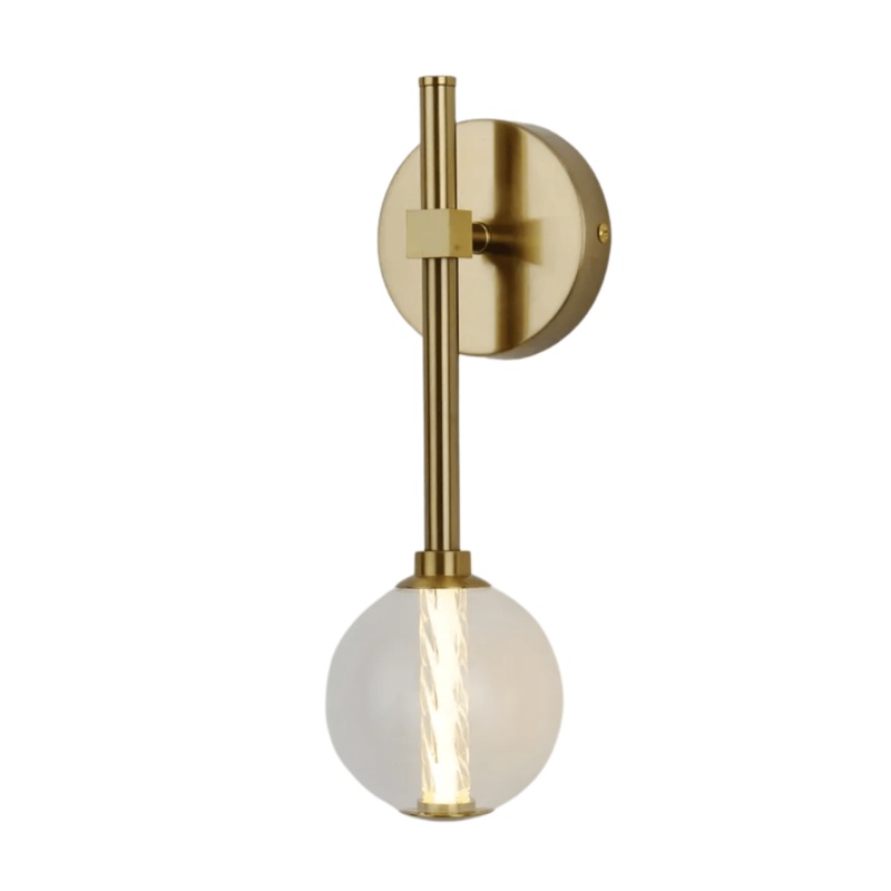 Clear Glass LED 3000K Wall Light – 39308-1C