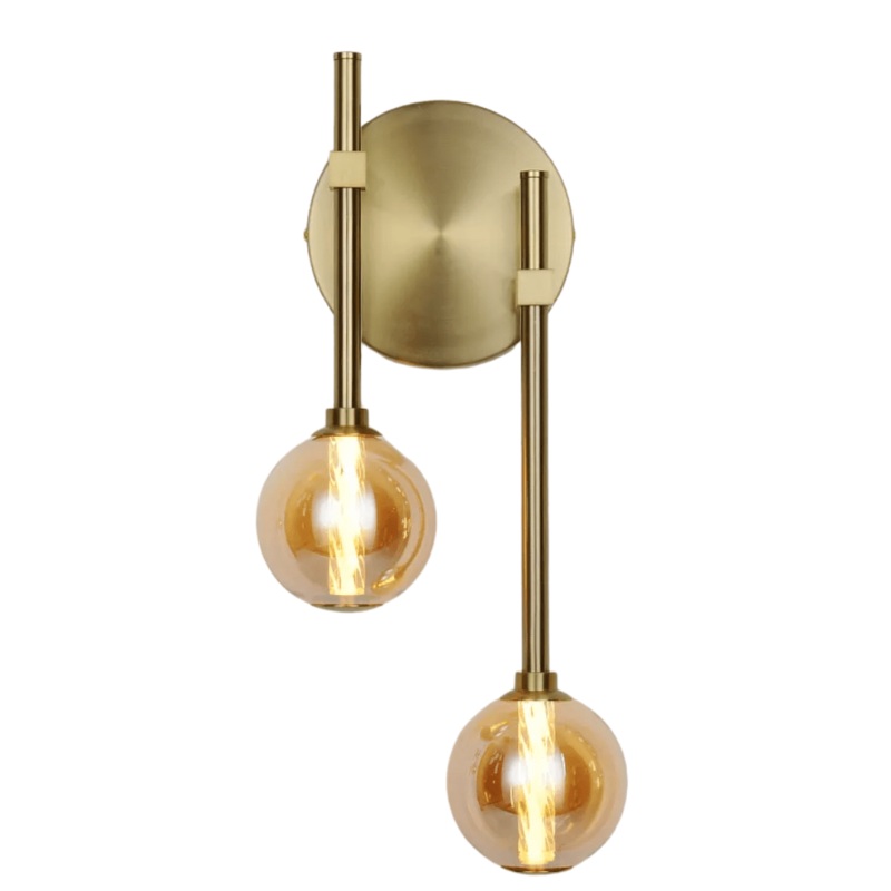 Clear Glass LED 3000K Wall Light – 39308-2A