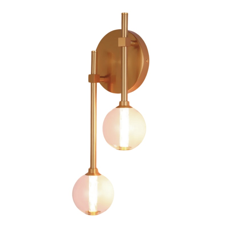 Clear Glass LED 3000K Wall Light – 39308-2C