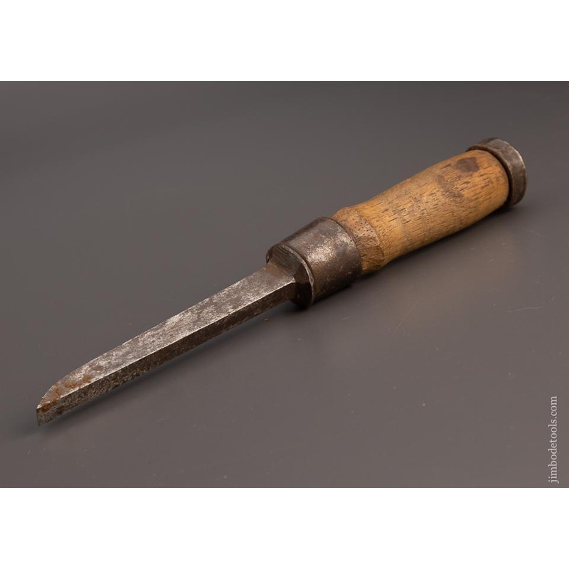 18th Century JAMES CAM Pig Sticker Mortise Chisel  3/8 x 10 1/4 – 97512
