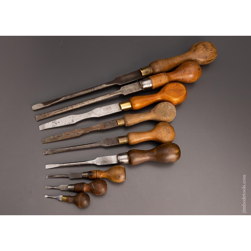 Graduated Set of 9 Cabinet Makers Screwdrivers Mixed Maker 3 inch to 18 inch – 97215