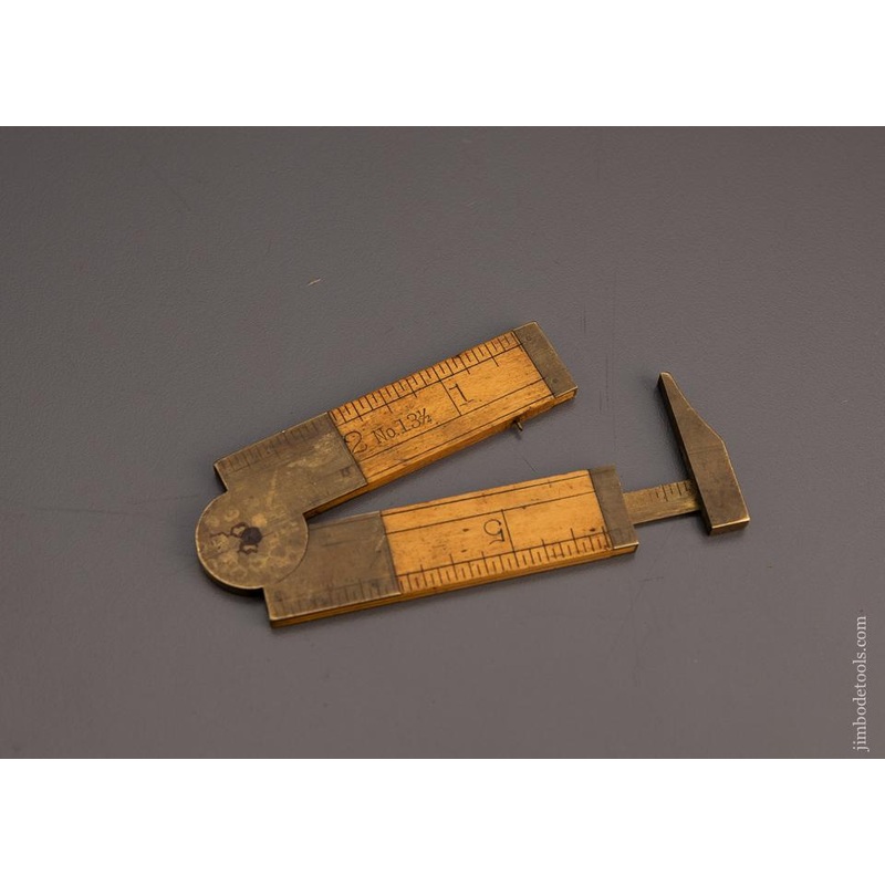 Rare and Fine Set STANLEY No. 13 1/2 Wide Body Caliper Rule – 97627