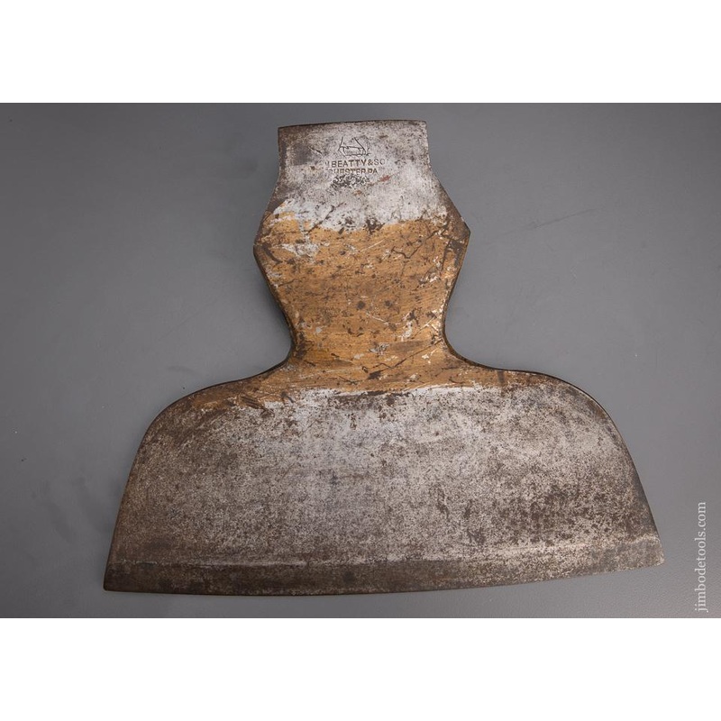 WM. BEATTY & SON Single Bevel Broad Axe in Original Gold Paint – 97471