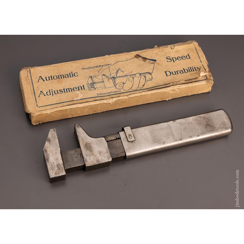Rare Push Button Automatic Wrench Patented GORDON Near Mint in Box – 97732