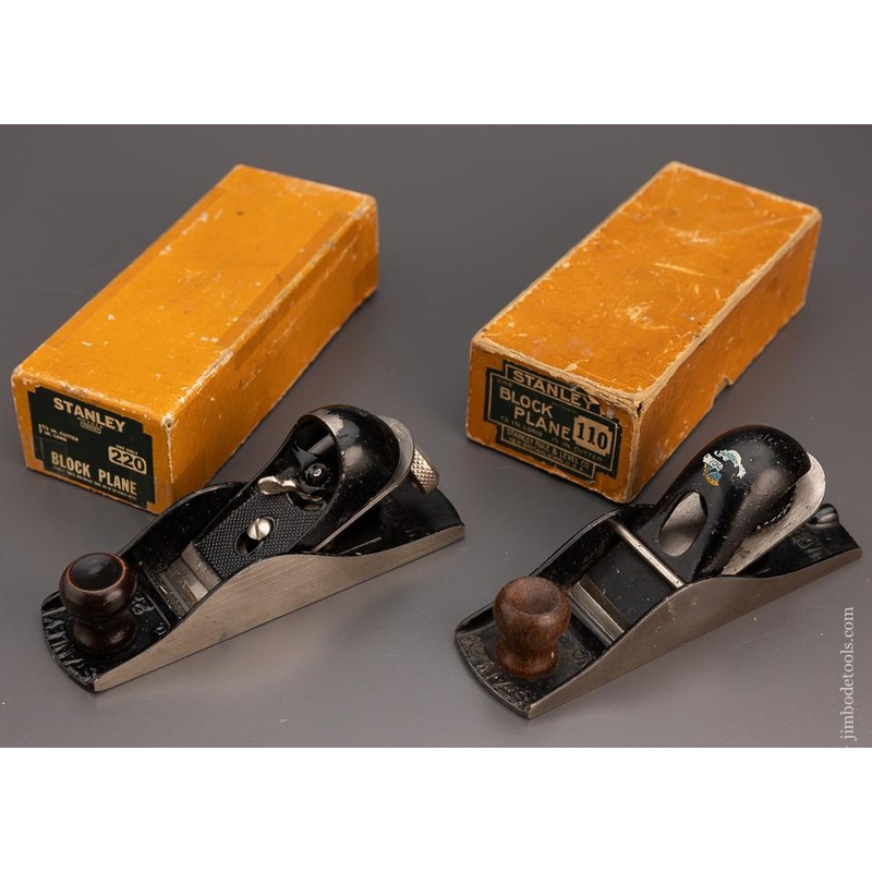STANLEY No. 110 & 220 Block Planes Near Mint in Box – 97865