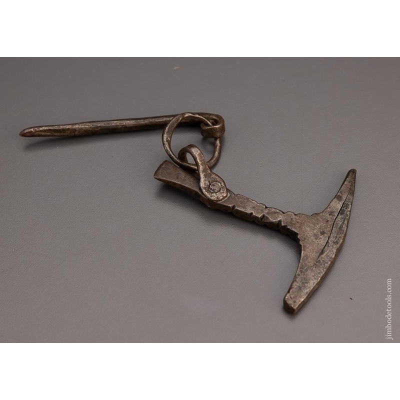 18th Century Ornate Flint Knapping Hammer with Flash Hole Pic – 97976