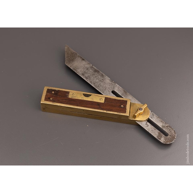 Rare HOWARDS PATENT Rosewood Bevel Square with Level by STAR TOOL CO. – 97879