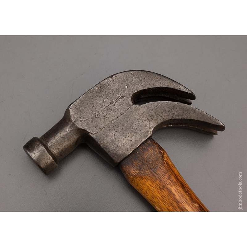 Signed VOIGHT November 4, 1902 Patent Double Claw Hammer by DOUBLE CLAW HAMMER CO. w/ Original Handle -97900