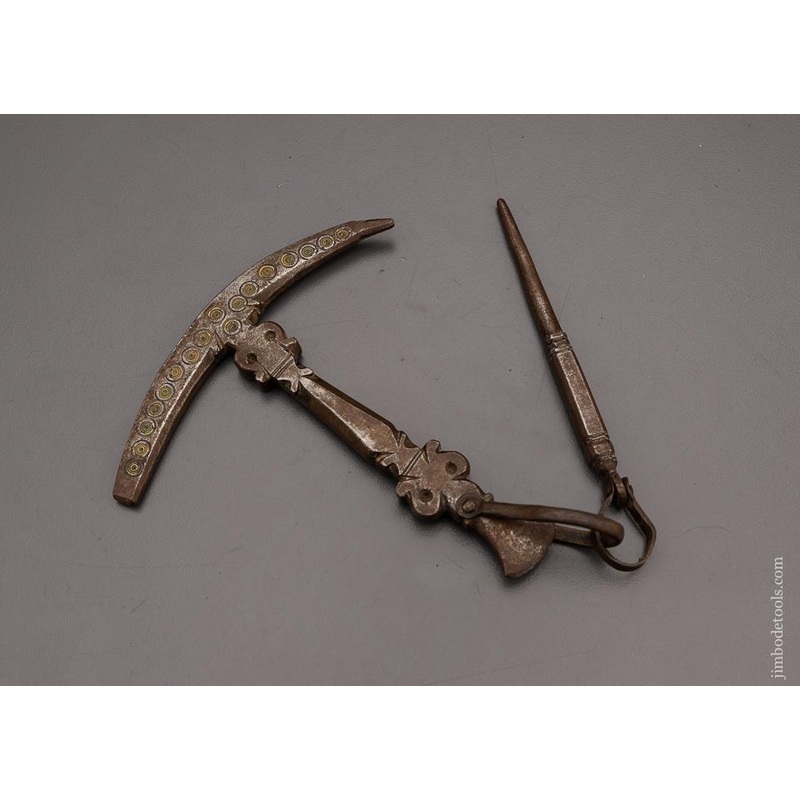 Stunning 18th Century Flint Knapping Hammer with Flash Hole Pick – EXCELSIOR 97974