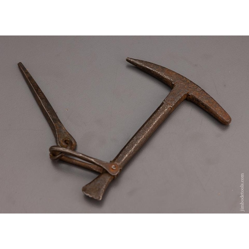 18th Century Flint Knapping Hammer with Flash Hole Pick – 97954
