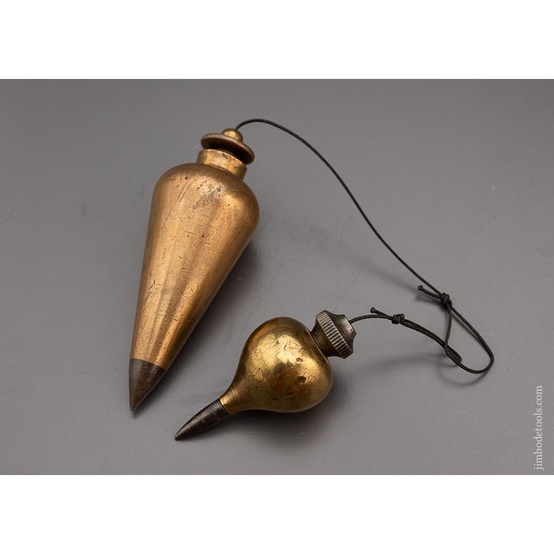 2 Nice Brass Plumb Bobs 3 inch & 5 inch – 98115