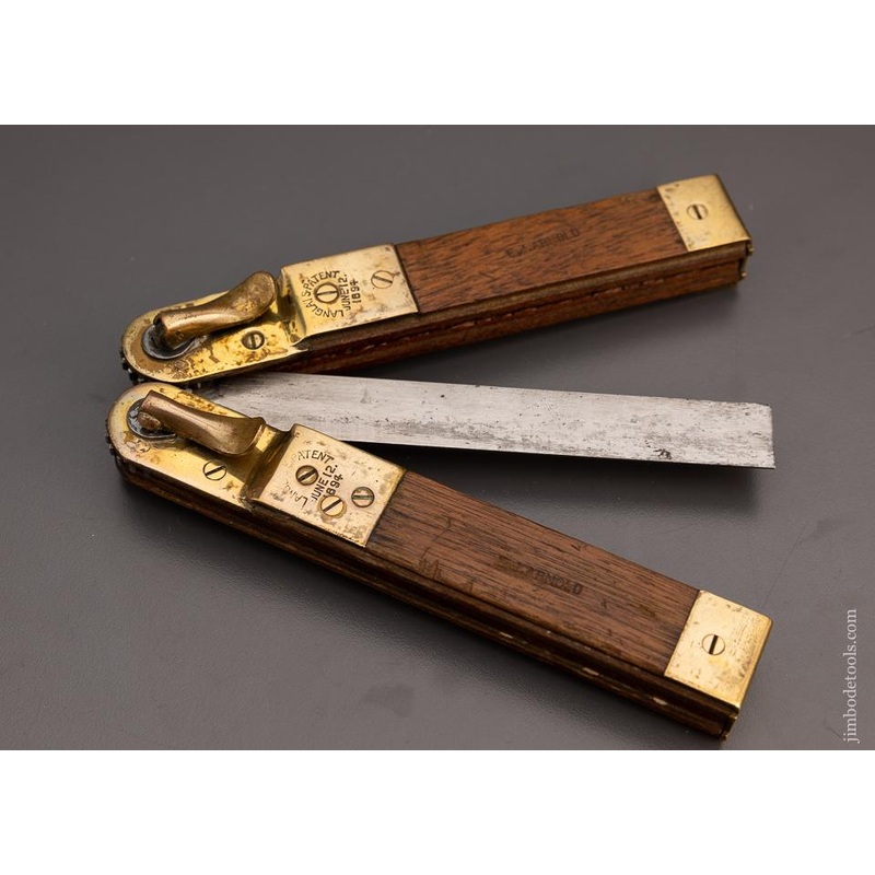 Rare and Fine LANGLAIS PATENT Angle Dividing Bevel Square circa 1894 – 97907