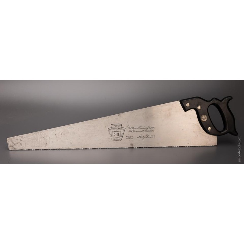 Rare & Fine DISSTON No. D-111 Hand Saw MINT! – 98094