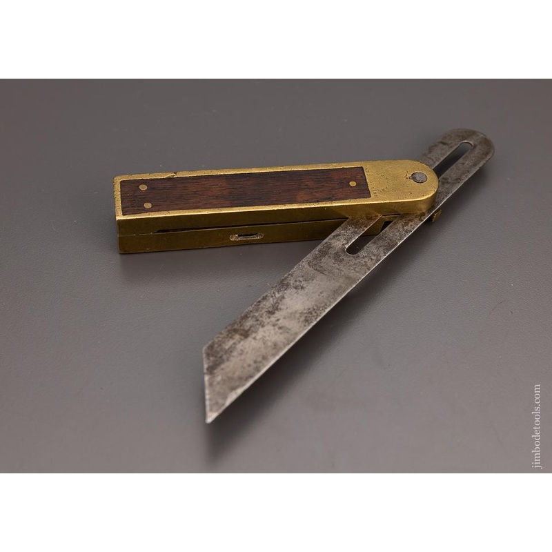 Rare HOWARDS PATENT 1867 Rosewood Bevel Square with Level – 92632