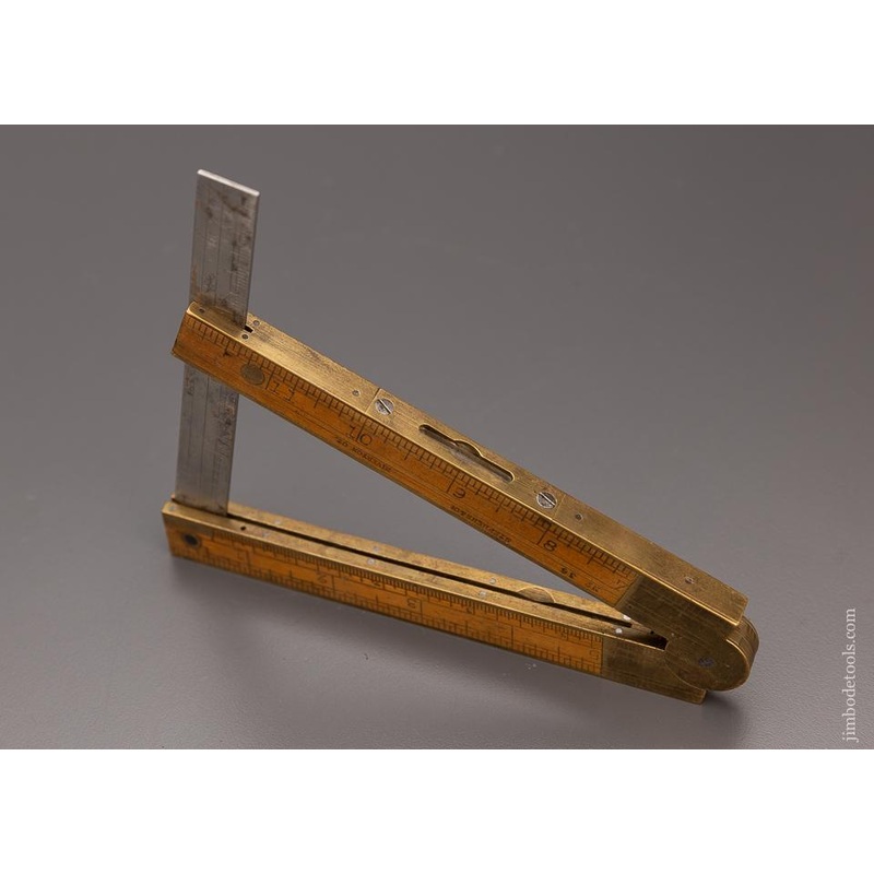 Rare STEPHENS & CO. Inclinometer Level & Boxwood Rule No. 36 – 97786