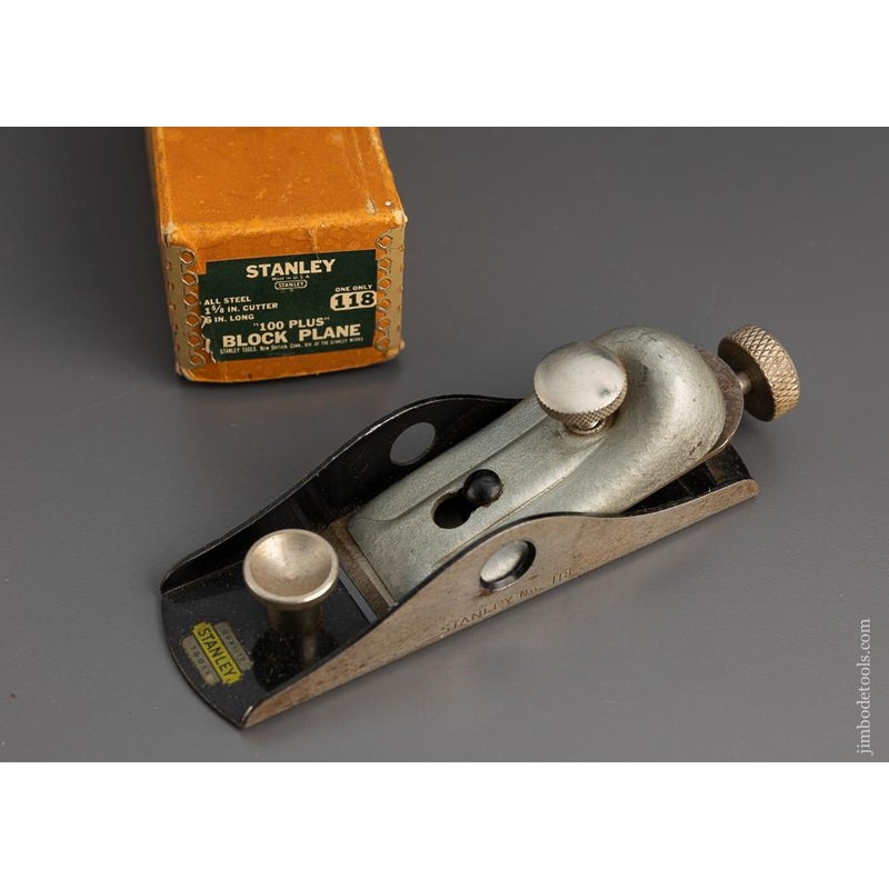 STANLEY No. 118 Low Angle Block Plane Mint in Box – 97873