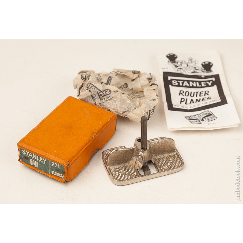 STANLEY No. 271 Router Plane MINT in Original Box with Instructions — 70688