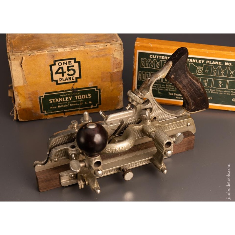 STANLEY No. 45 Combination Plane 100% COMPLETE in Original Box  – 98311