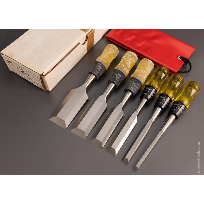 Unused Set of 6 BUCK BROS. Chisels in Original Box – 98372