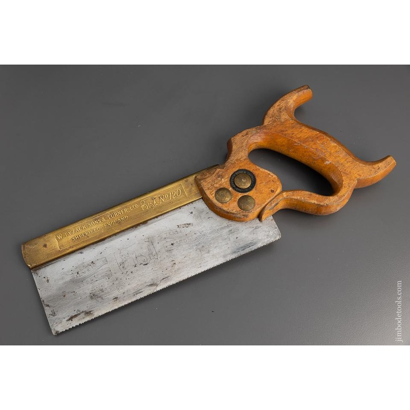 Very Fine TYZACK Brass Back Saw Just Sharpened – 98518