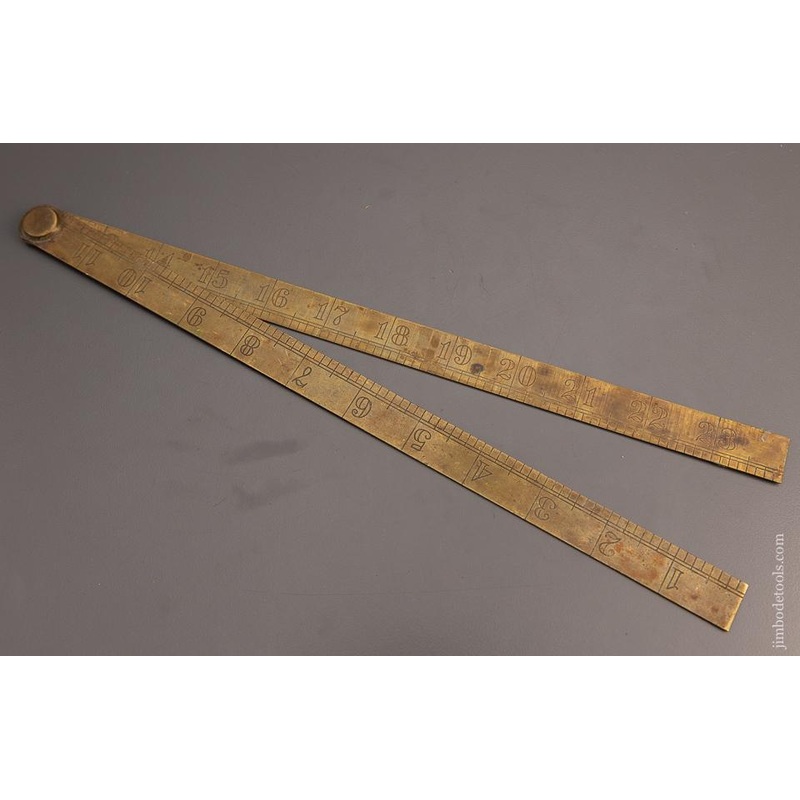 Rare A.M. WOOD CO. BOSTON Brass Blacksmiths Rule 24 Inch Fine – 98285