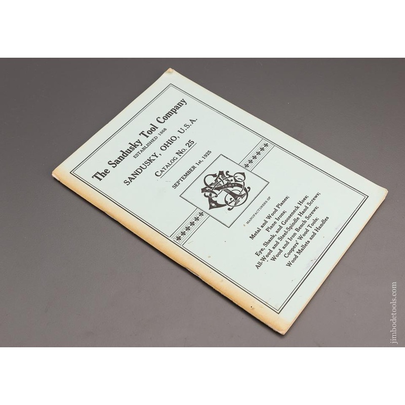 Reprint: SANDUSKY TOOL CO. Catalog No. 25 – 98605