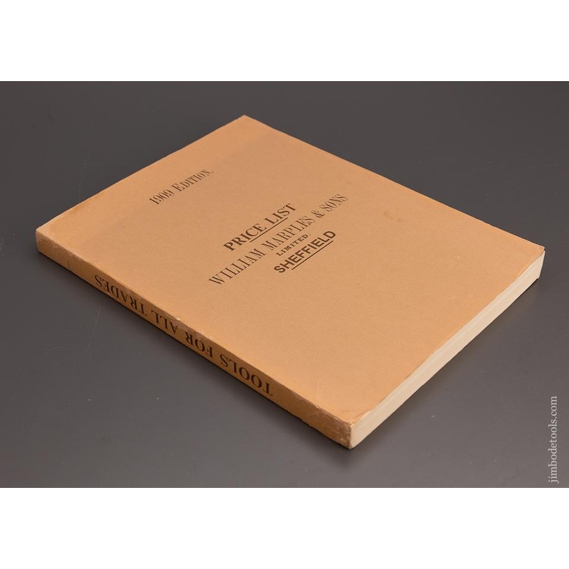 Reprinted Book: Price List William Marples & Sons Limited Sheffield – 98598