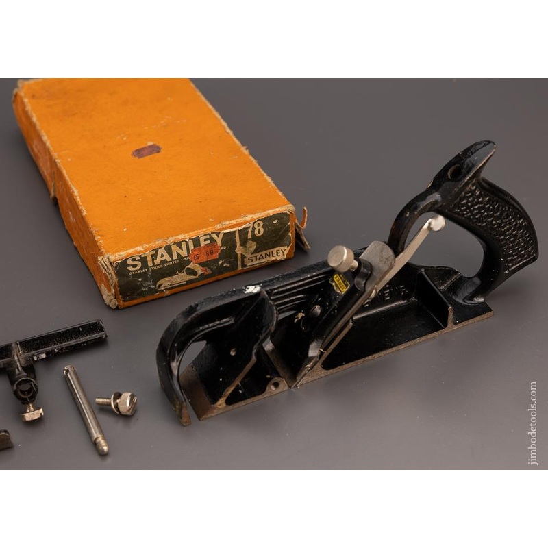 STANLEY No. 78 Duplex, Rabbet, and Filletster Plane 100% COMPLETE in Original Box – 98690