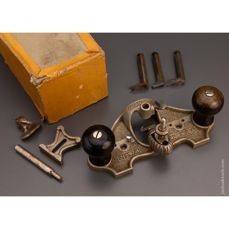 100% Complete STANLEY No. 71 Router Plane in Original Box RARE Rosewood Knobs! –  98882