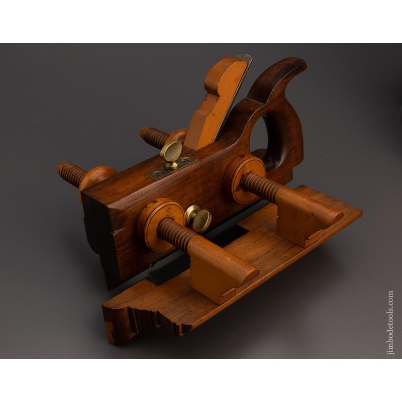 Spectacular Rosewood & Boxwood Handled Screw Arm Plow Plane – EXCELSIOR 98869