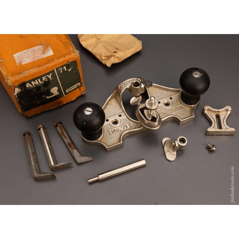 STANLEY No. 71 Router Plane 100% Complete Mint in Box – 98669