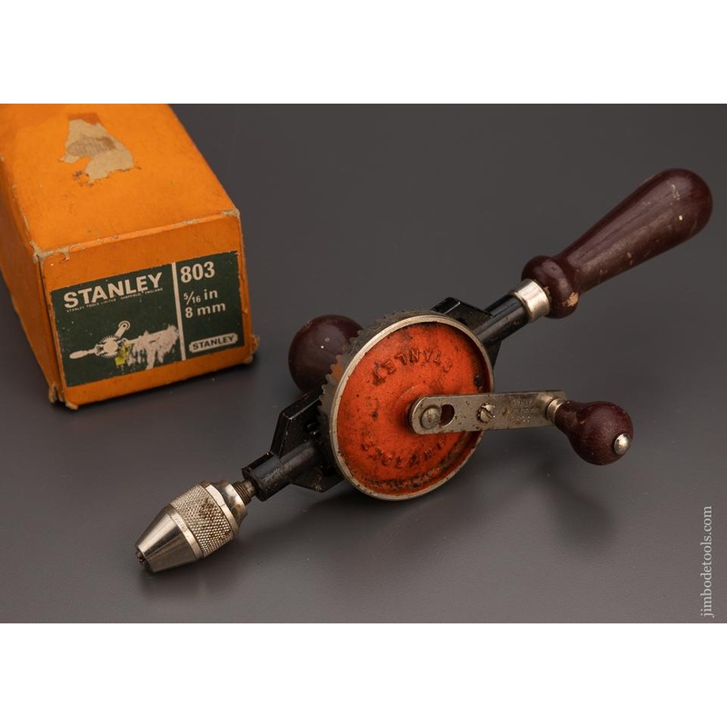 STANLEY No. 803 Egg Beater Hand Drill in Original Box – 98904