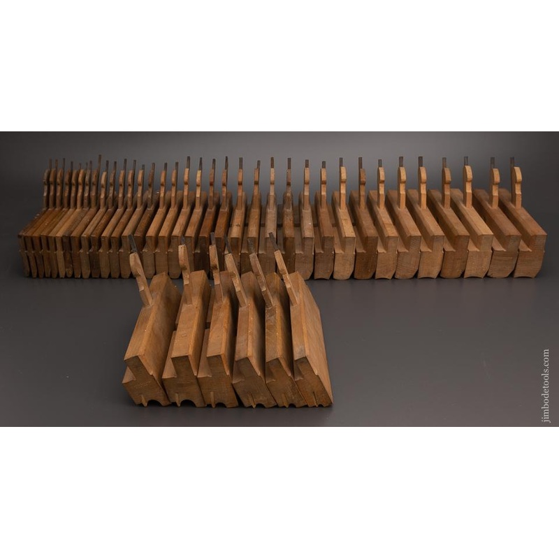 Super Crisp Set of 41 Wooden Moulding Planes by W. GREENSLADE BRISTOL – EXCELSIOR 98855 – AS OF JUNE 19