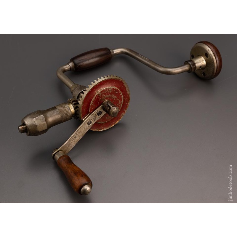 Uber Rare STANLEY No. 10 Drill Brace SIGNED STANLEY! Fray, Parson, Spofford Patents – 98778