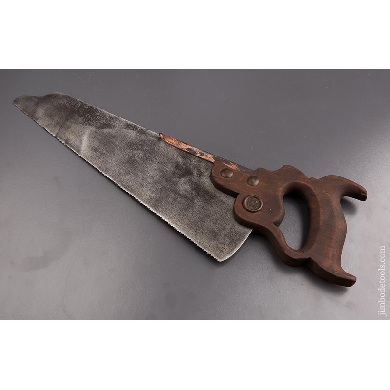 Rare! DISSTON No. 8 Half Back Double Cove Saw * 85940