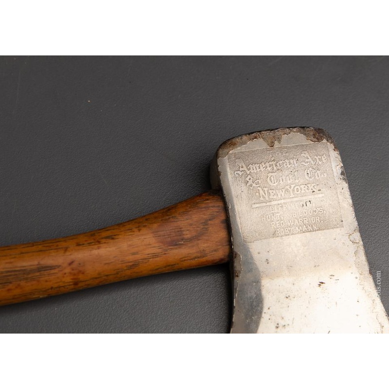 Rare Embossed Etched Miniature Axe THE AMERICAN AXE & TOOL CO. NEW YORK — 92773