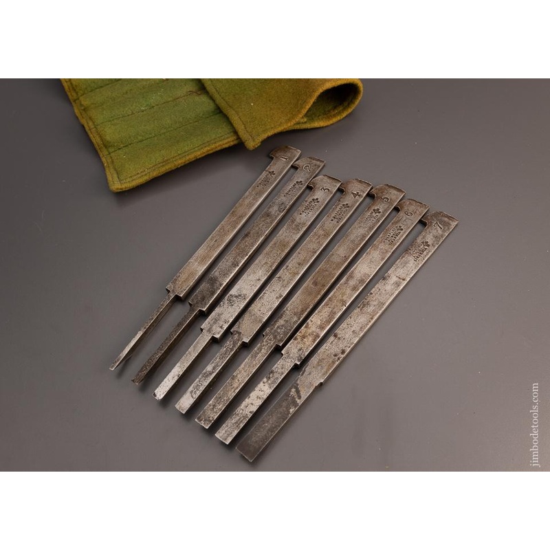 Set of 7 Plow Plane Irons MARPLES – 98658
