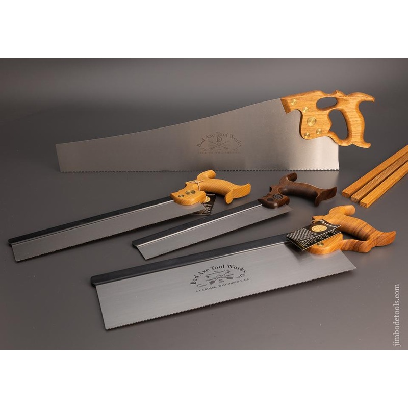 Stunning Set of 4 BAD AXE TOOL WORKS Saws Mint Unused – 99289 – AS OF JULY 30