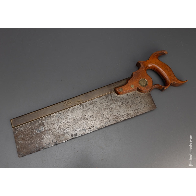 Rare MOULSON BROS. Improved Triple Cove Brass Back Saw – 115477