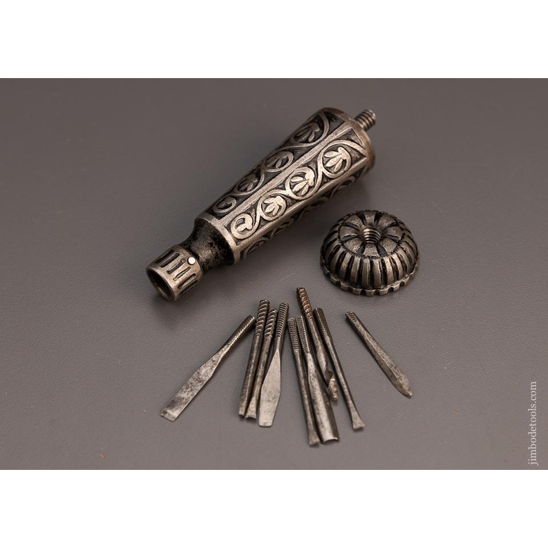 STANLEY No. 2 Excelsior Patented Tool Handle with 9 Bits – 99423