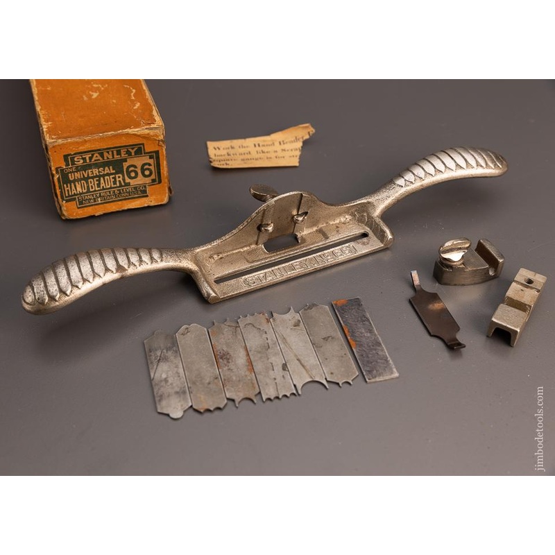 STANLEY No. 66 Hand Beader Near Mint in Original Box – 99370