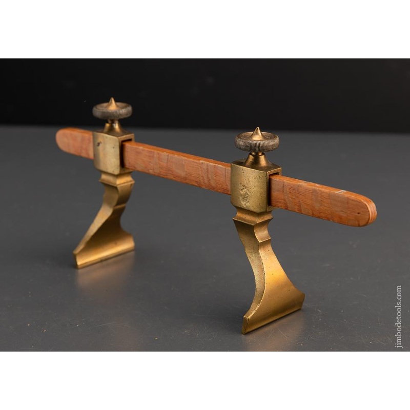 Very Unusual Flat Bladed Trammel Points on Lacewood Beam * 94473U