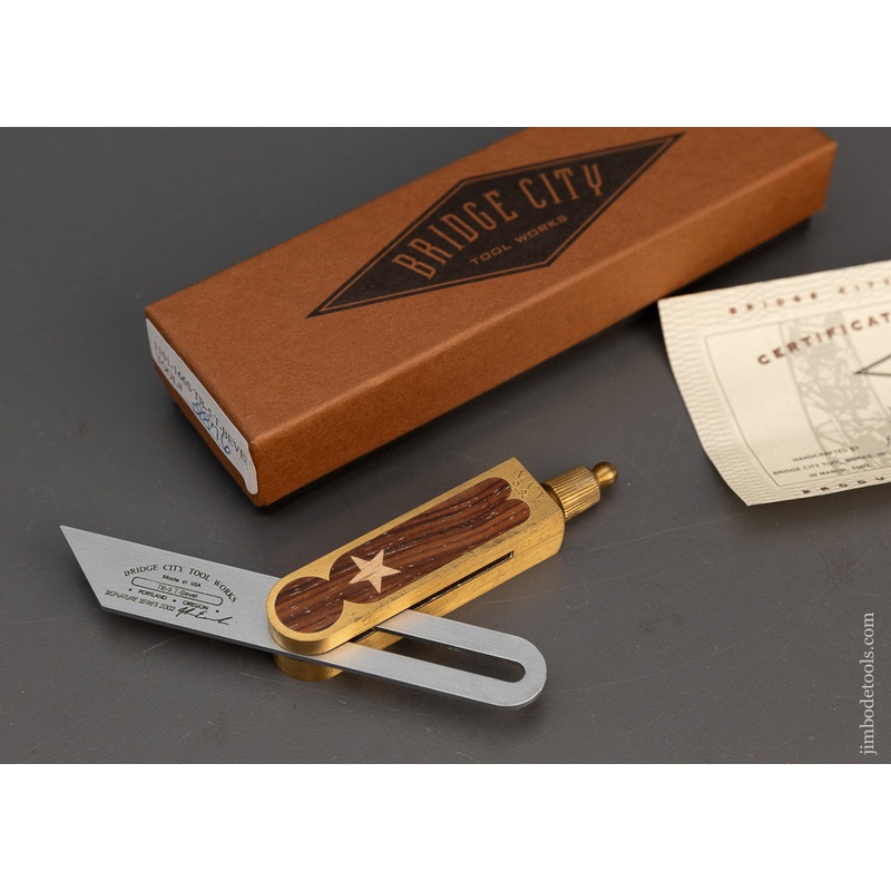 Tiny 4 Inch 2002 BRIDGE CITY TOOL WORKS TB-5 Miniature T Bevel MINT in Original Box – 115493