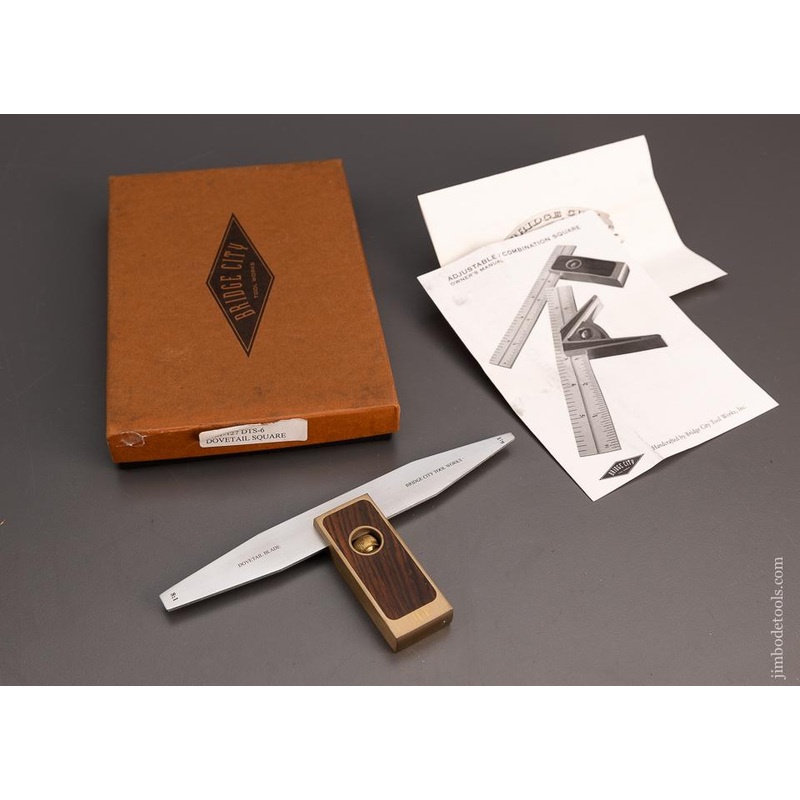 Rare BRIDGE CITY TOOLS DTS-6 Dovetail Square Mint in Box – 100012