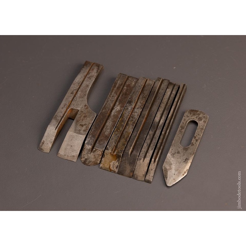 Set of 7 Irons for MILLERS PATENT No. 41, 42, 43, 44 Plow Planes – 100059