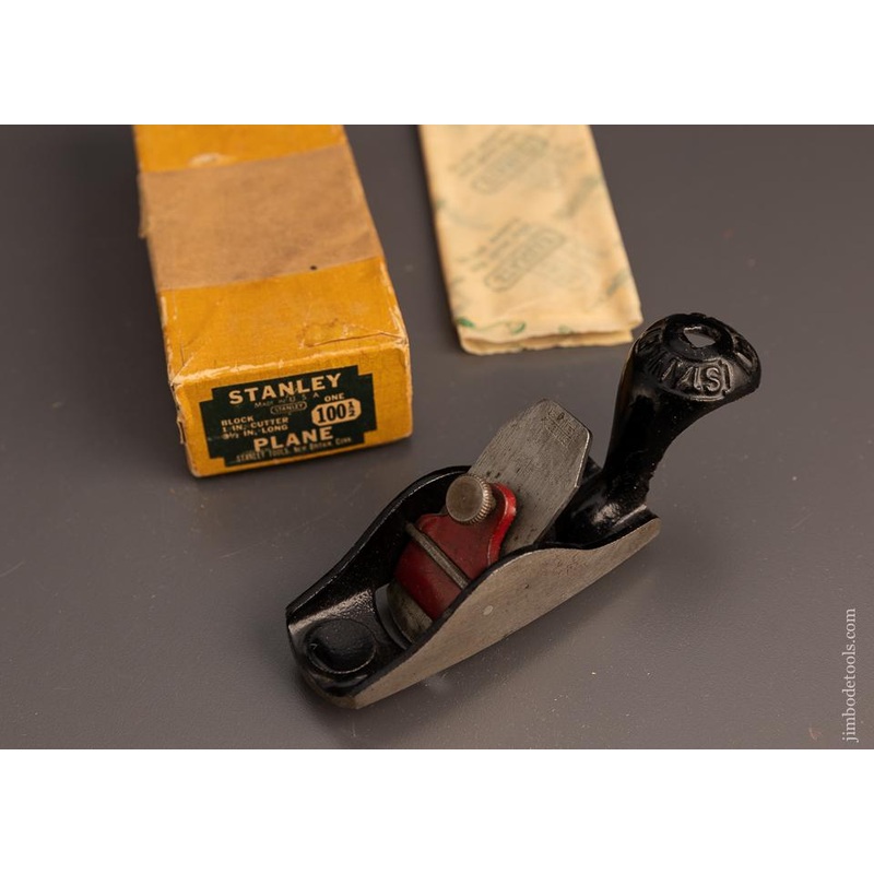 STANLEY No. 100 1/2 Block Plane Near Mint in Box – 100075