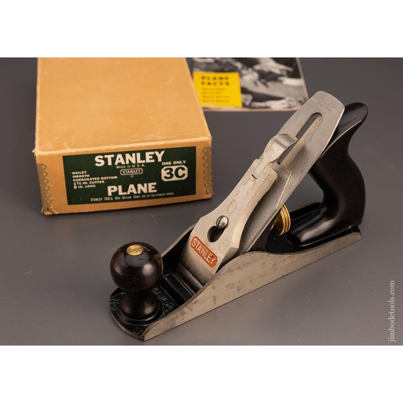 STANLEY No. 3C Smooth Plane Near Mint in Box – 100073