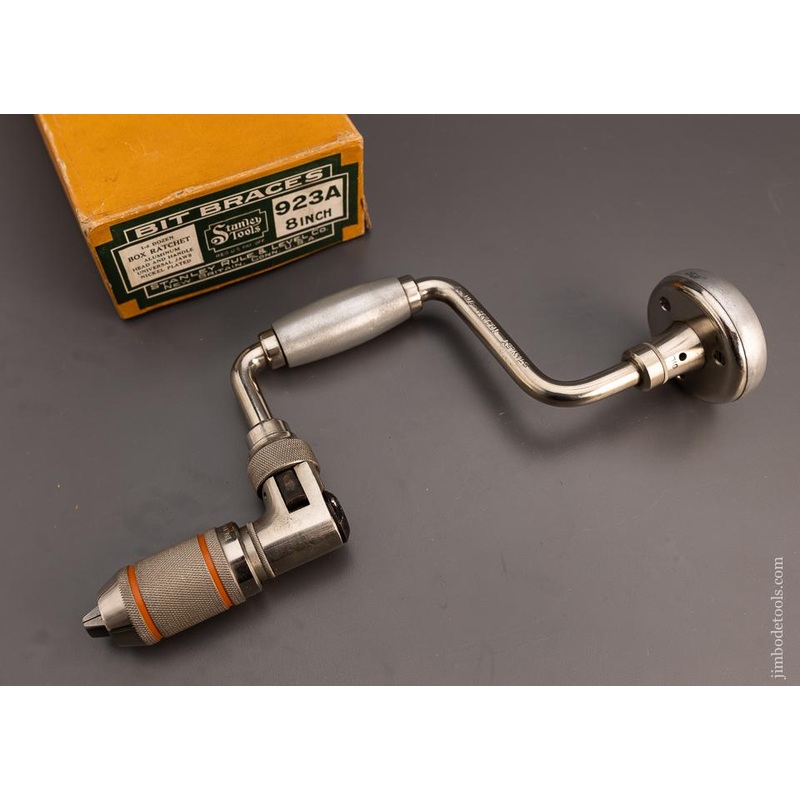 STANLEY No. 923A 8 inch Aluminum Bit Brace in Original Box – 99890
